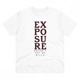 White PC Cotton Exposure Men's T-Shirt (180GSM), half sleeve, round neck for casual occasions