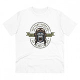White PC Cotton Gorilla Design Printed Men's T-Shirt (180GSM), half sleeve round neck, casual occasion