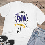 White PC Cotton Men's The Pan Pubg Printed Half Sleeve T-Shirt, 180GSM - casual wear with PUBG graphic design on front