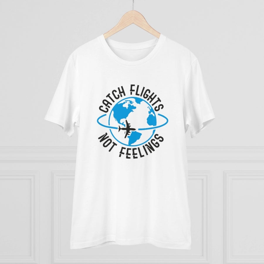 White PC Cotton men's T-shirt with "Explore The Unseen" print, half sleeve and round neck design (180GSM thread count) for casual occasions