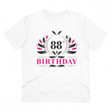 White PC cotton 88th birthday printed men's half sleeve t-shirt (180GSM)