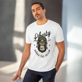 White PC Cotton Gorilla Design Men's Half Sleeve T-Shirt, 180GSM casual wear