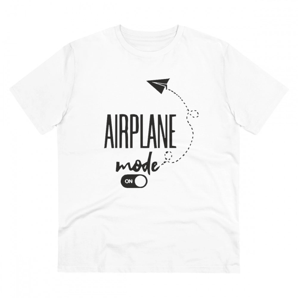 White PC Cotton "Explore The Unseen" Men's Half Sleeve T-Shirt (180GSM), casual occasion wear