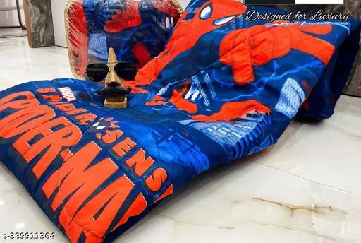 Teens Single Bed Comforter, super fine glace cotton kids designs, cozy and warm