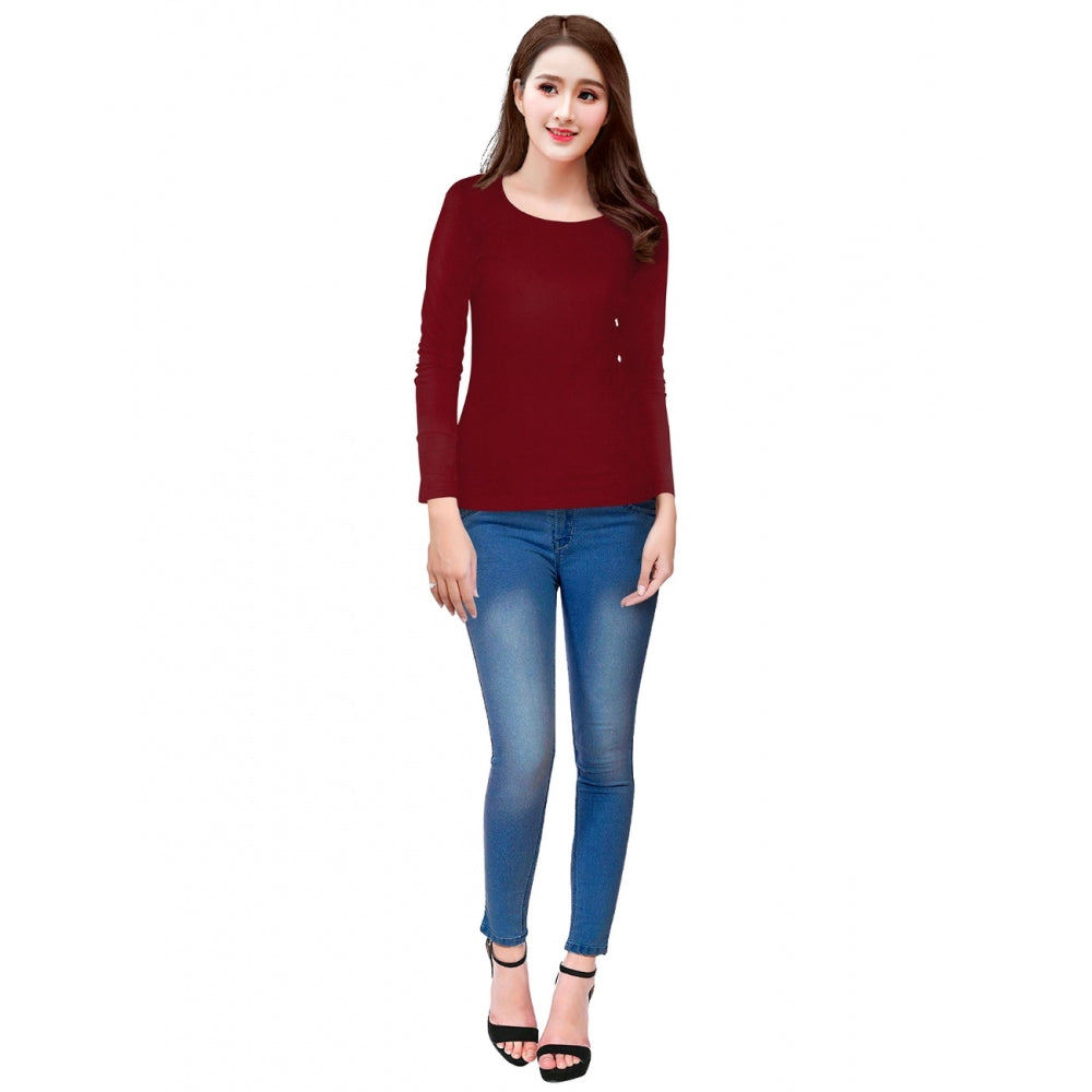 Maroon hosiery t-shirt womens western wear