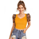 Western crop top in mustard yellow