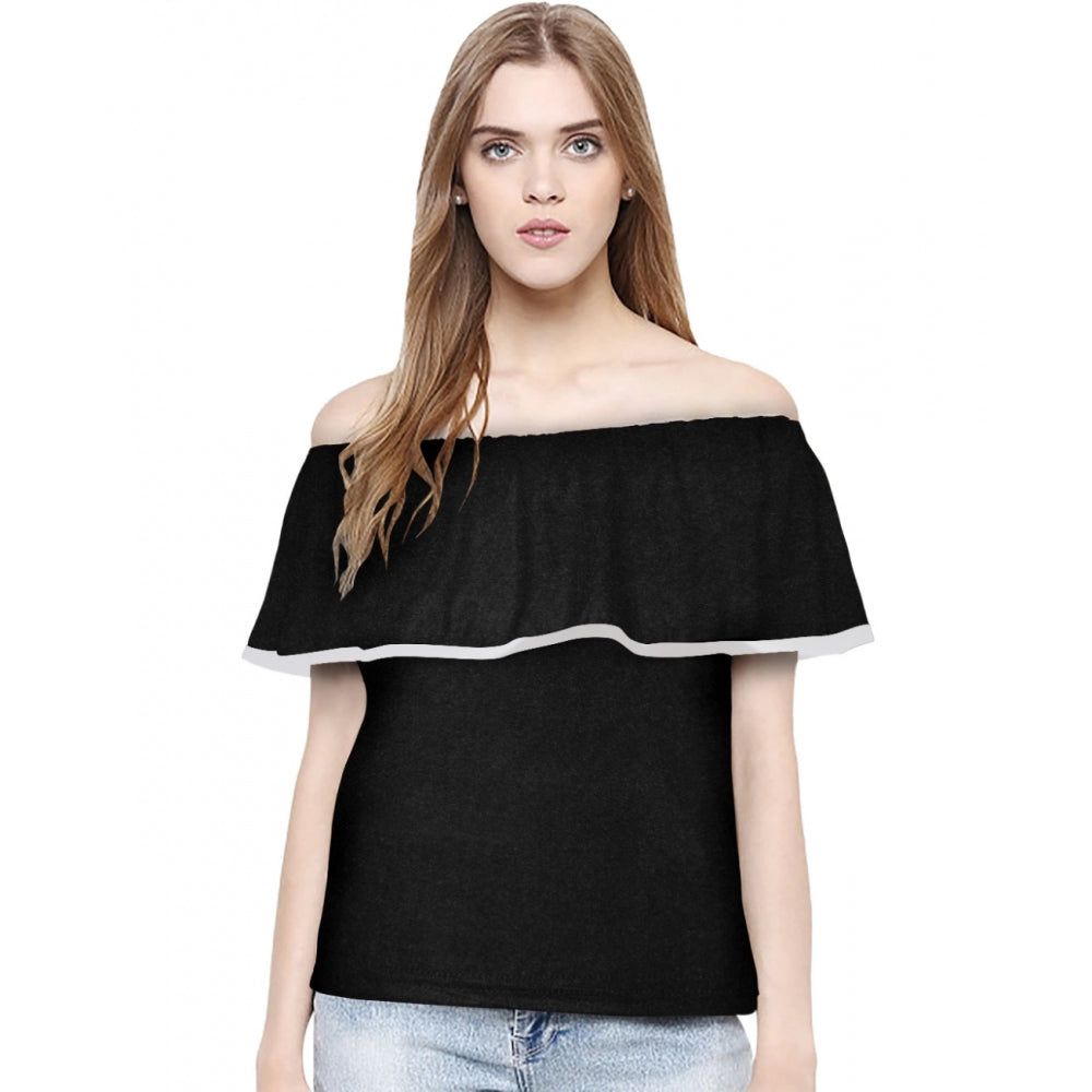 Black women's western style hosiery t-shirt