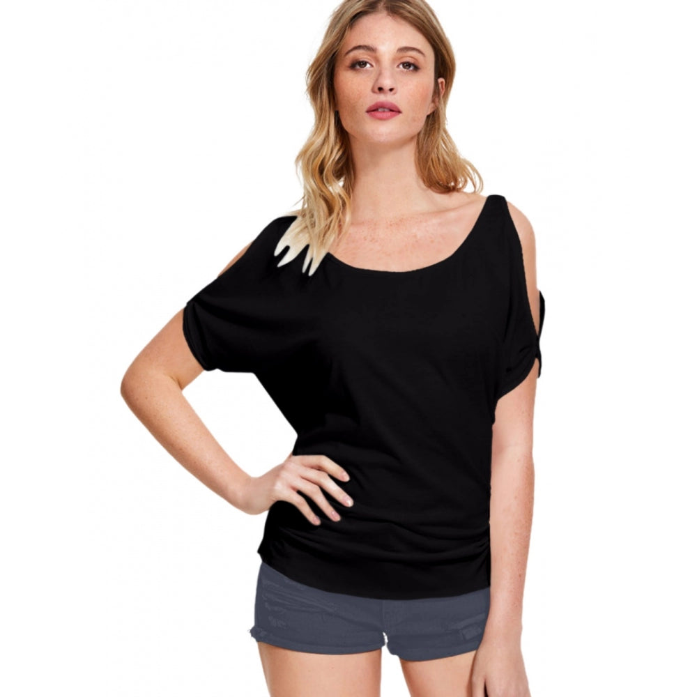 Black western style women's hosiery t-shirt