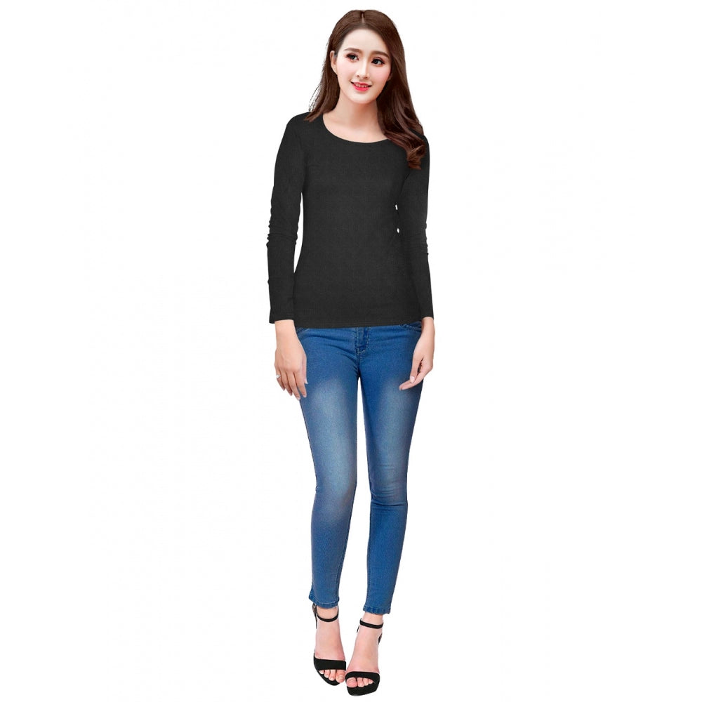 Black cotton Western style T-shirt