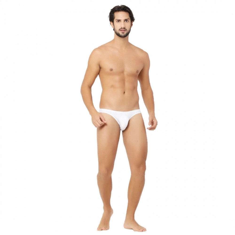 Ultra-soft white cotton men's briefs underwear, comfortable fit, all-day fresh technology