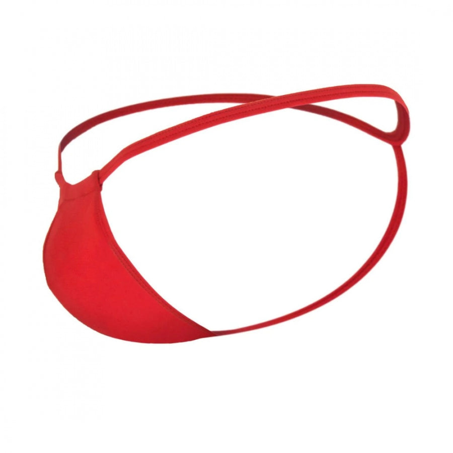 Red cotton spandex men's g-string pouch underwear for maximum comfort and enhancement