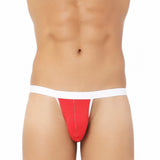 Red and white men's cotton spandex underwear - durable, stylish, and comfortable