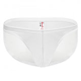 White mesh Power Net men's briefs for style and comfort, non-returnable due to intimate nature