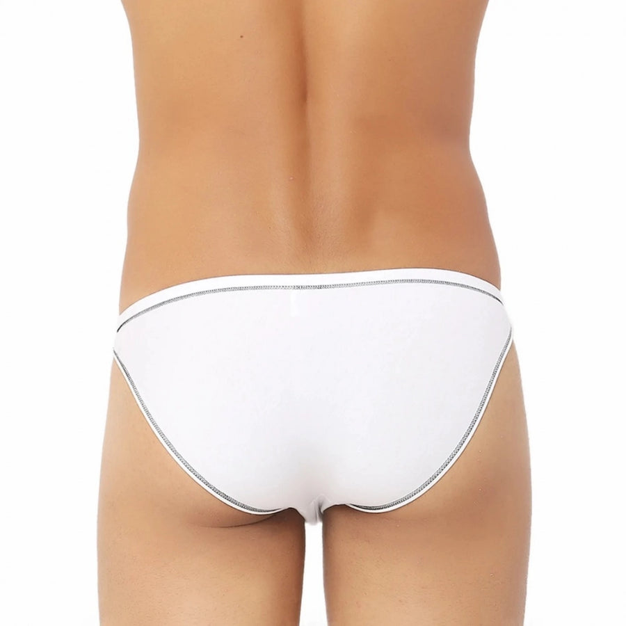 Men's white bamboo spandex briefs underwear - moisture-wicking, UV protection, long-term freshness
