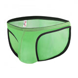 Men's Mesh Power Net Transparent Sexy Brief Underwear (Green)