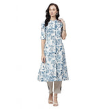 Women's short kameez with floral print, cotton material