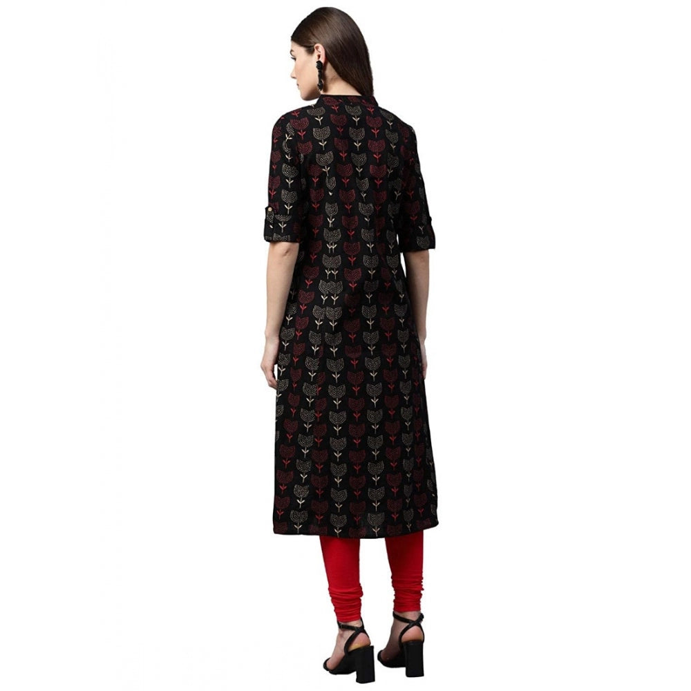 Women's cotton printed long kurta