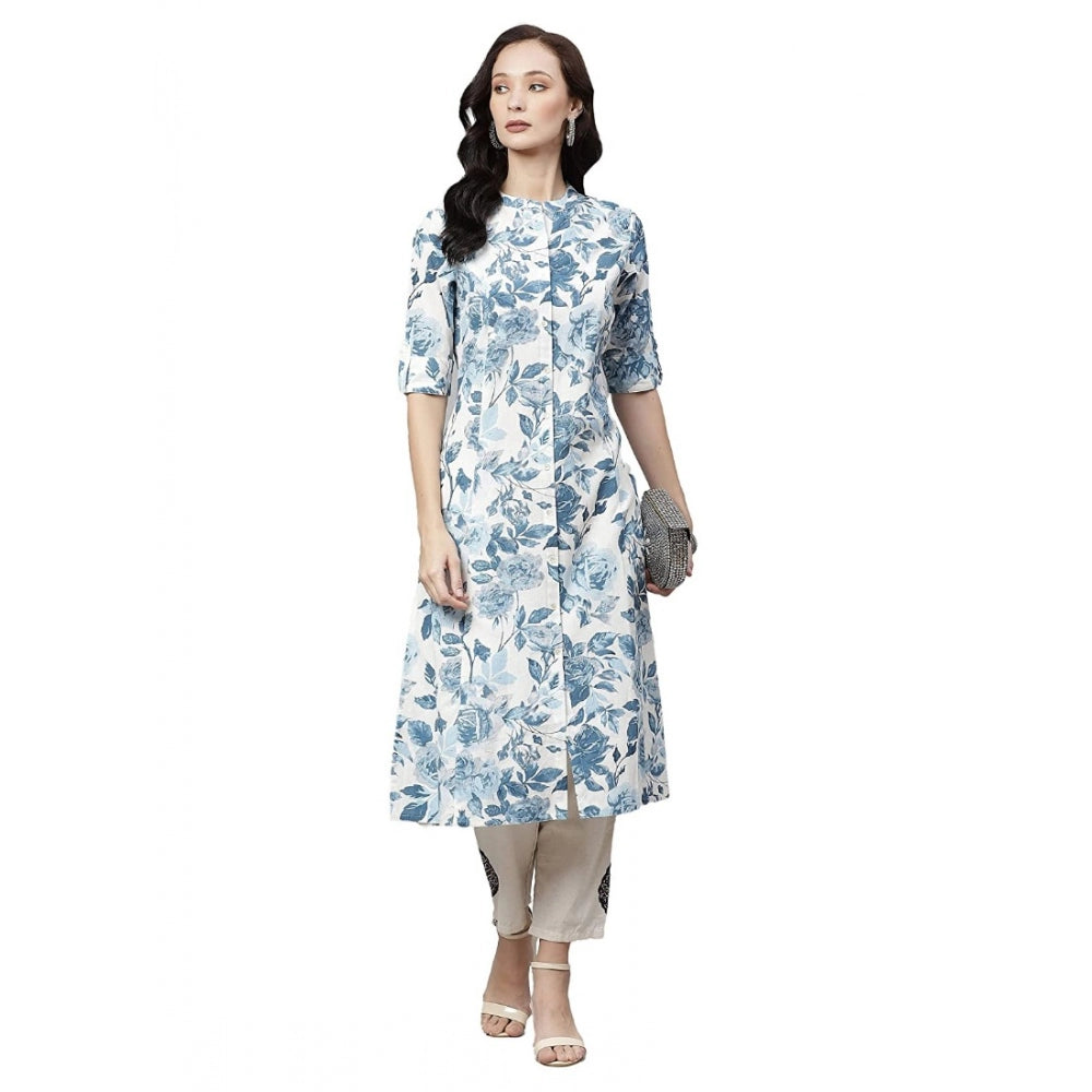 Women's printed floral cotton kurti