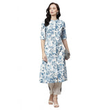 Women's printed floral cotton kurti