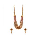 Women's Ethnic Five Layer Brass Mala With Crystal For Women And Girls (Multi Color, Free Size)