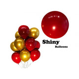 Metallic multicolor anniversary balloons set with golden banner, safe for kids celebration decor