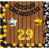 29 No Gold Foil Balloons Set With Metallic Balloons Star Foil Balloons (Multicolor) - GillKart