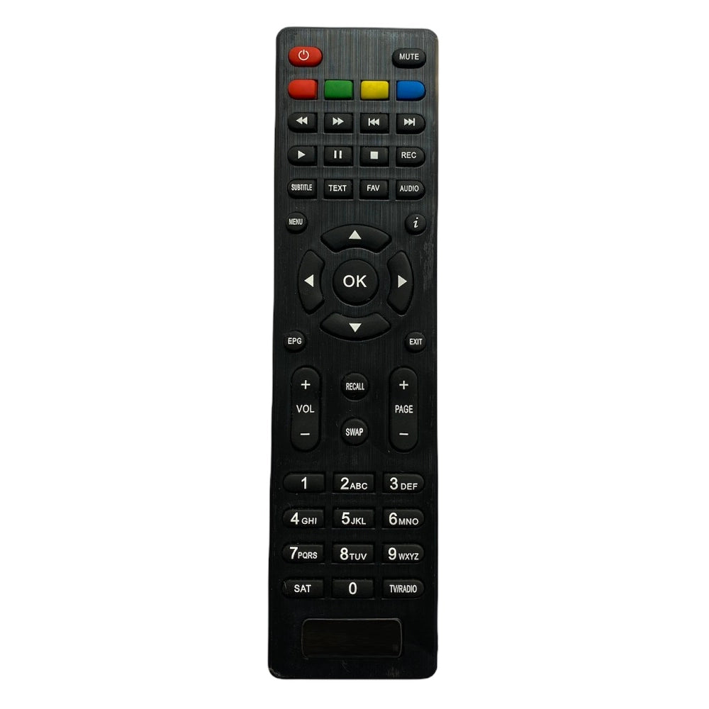 Infrared DTH Remote compatible with Pagaria Free Dish (WiFi), lightweight, ergonomic design, zinc carbon battery, 30 feet range