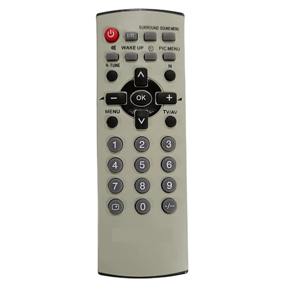 CRT TV Remote URC57, lightweight, ergonomic infrared controller compatible with Panasonic CRT TV (same model only), 30ft range for comfortable use from sofa or bed