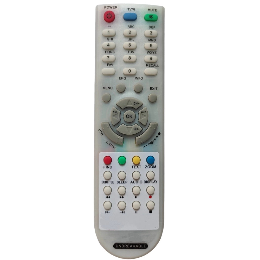 Lightweight, infrared DTH Setup Box Remote for MCBS 4000 DTH Set Top Box - Compatible, long-range, ergonomic design