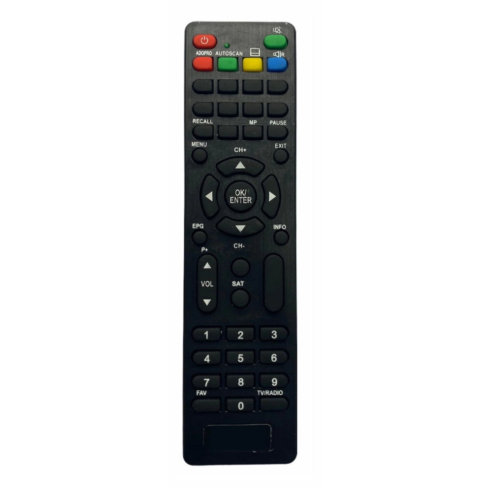 DTH Remote with WiFi, compatible with STC Free Dish (Infrared, Zinc Carbon battery, max range 30 feet). Operate device comfortably from any room corner