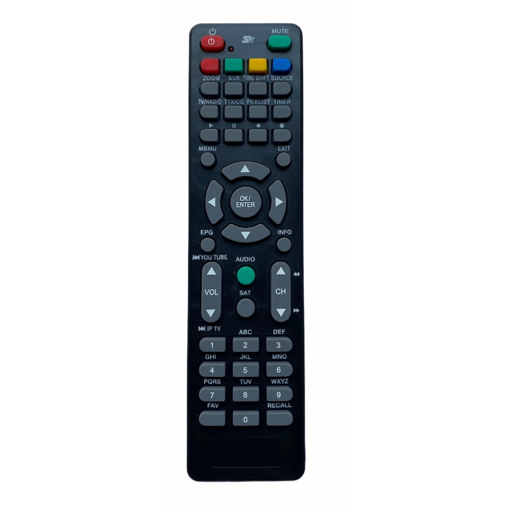 DTH Remote, infrared, zinc carbon battery, eLink Smart Free Dish DTH (with WiFi) compatible, long-range ergonomic design, suitable for home use