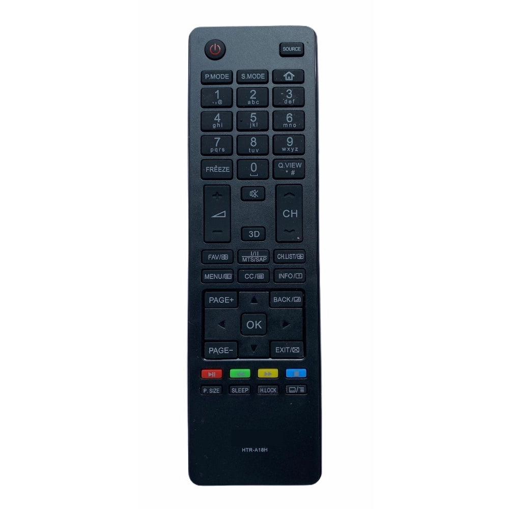LED/LCD Remote No. 18H, ergonomic infrared remote for Haier LCD/LED TVs, compatible with same model only, long-range control (30 feet)