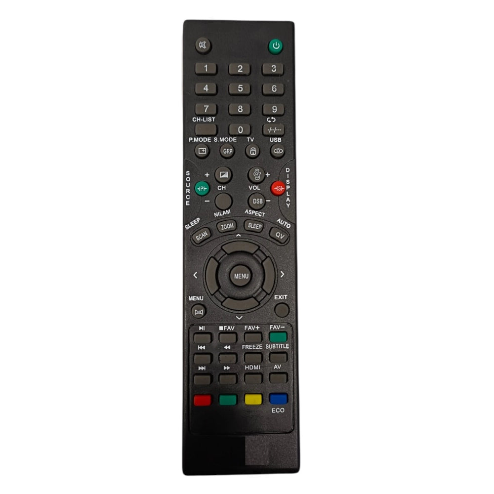 LED/LCD remote with infrared connector, zinc carbon battery, compatible with Mitashi LED Remote Control (same model only), facilitates long-distance operation for comfort from sofa or bed
