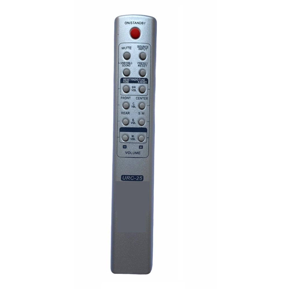 URC25 IR Home Theatre Remote, Zinc Carbon battery, compatible with FandD. Long-range, ergonomic design