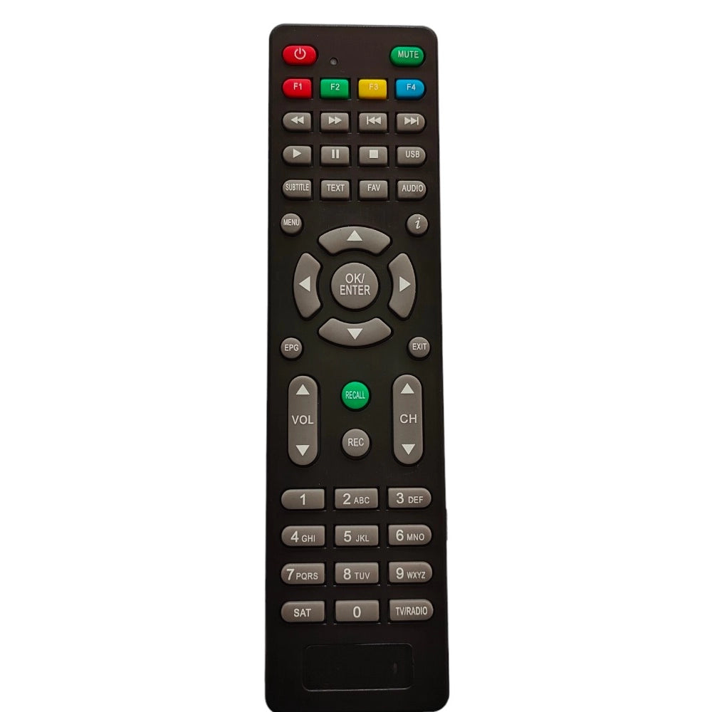 Black Infrared DTH Remote, compatible with Feltron Free Dish DTH (with WiFi), long-range operation for home comfort