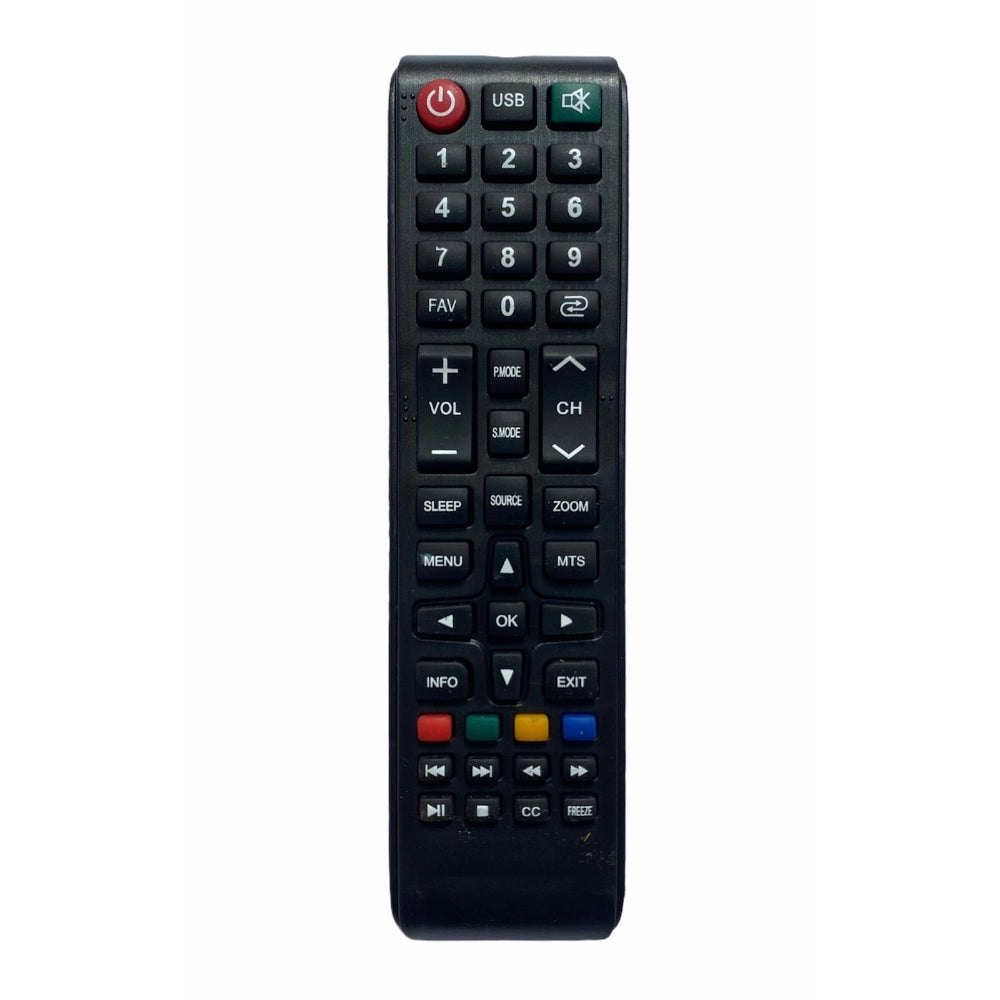 LCD/LED Remote No. MX-CC, lightweight infrared Zinc Carbon battery remote for Micromax TVs, compatible with same model only, long range 30 feet