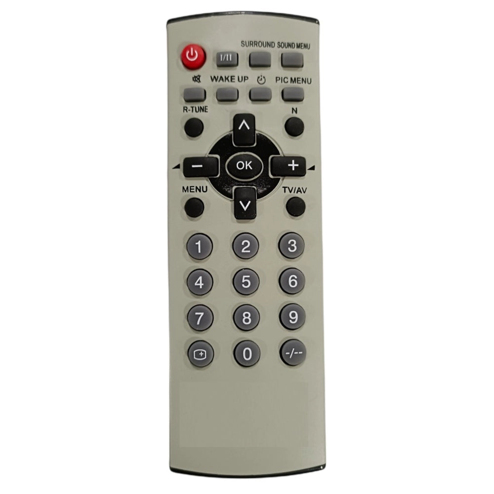 CRT TV Remote URC127, compatible Panasonic infrared remote, ergonomic design, long range for comfortable use