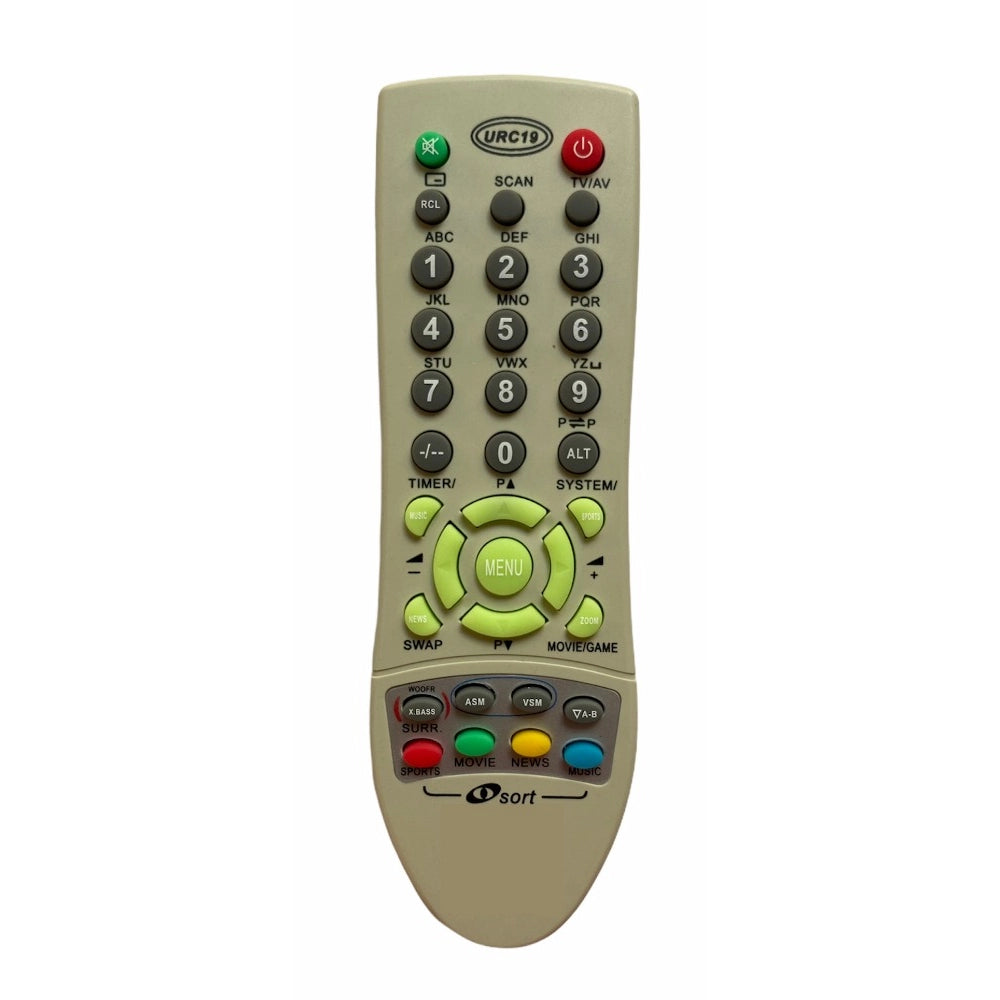 CRT TV Remote No. I SORT JXPSE BP69, infrared, ergonomic design, lightweight, compatible with BPL CRT TV (same model only)