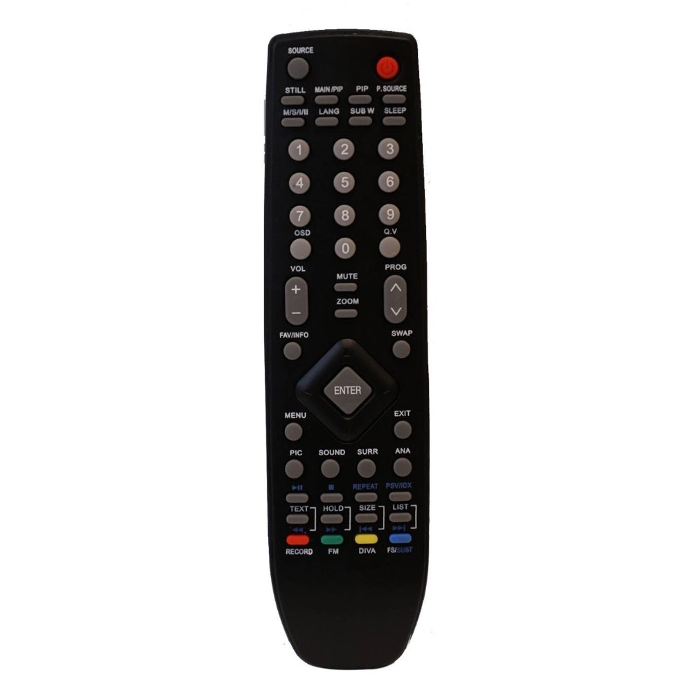 LCD/LED remote No. 1677, lightweight, ergonomic infrared controller for Onida TVs (same model only), long-range operation from sofa or bed