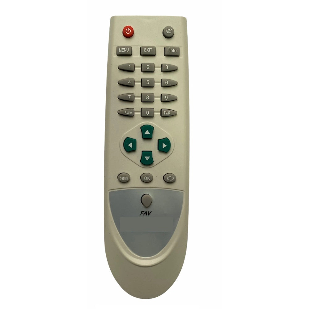 Black ergonomic DTH Remote, compatible with Melbon Free Dish DIR-1000 (exact match required), long range IR control for home comfort