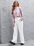 Pink, white, and blue women's lounge pants