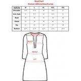 Women's Khadi Printed A Line Kurti (Off White, Khadi)