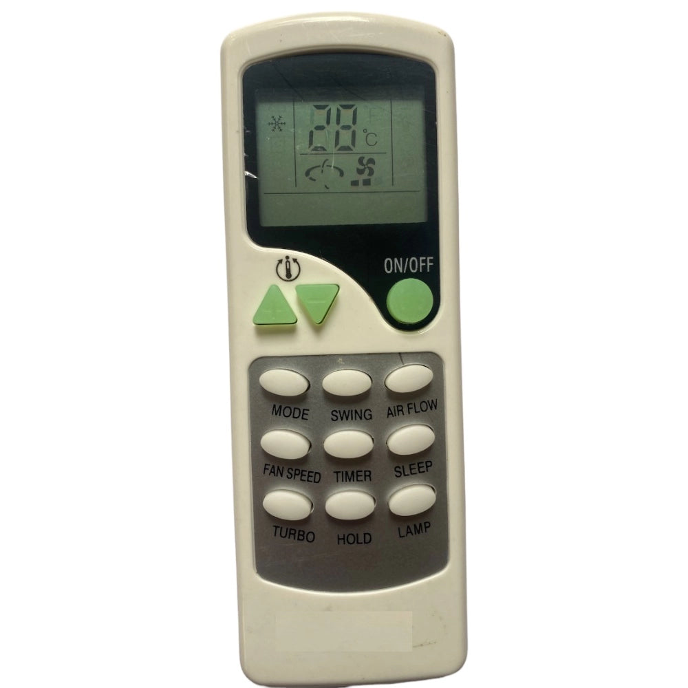 Multi-colored infrared remote compatible with Sharp AC, long-range control up to 30 feet, ergonomic design for easy use