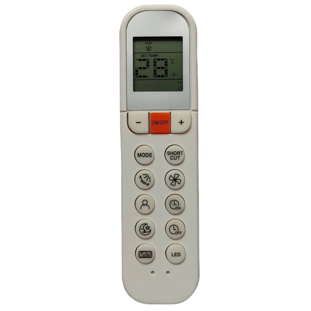 Multi-colored infrared remote compatible with Midea AC, maximizes range up to 30 feet for home appliance control