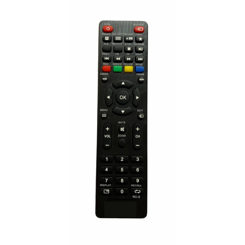 Multi-colored LCD/LED remote REC650 for Reconnect TVs, ergonomic infrared design with long-range (30 feet), compatible with same model only