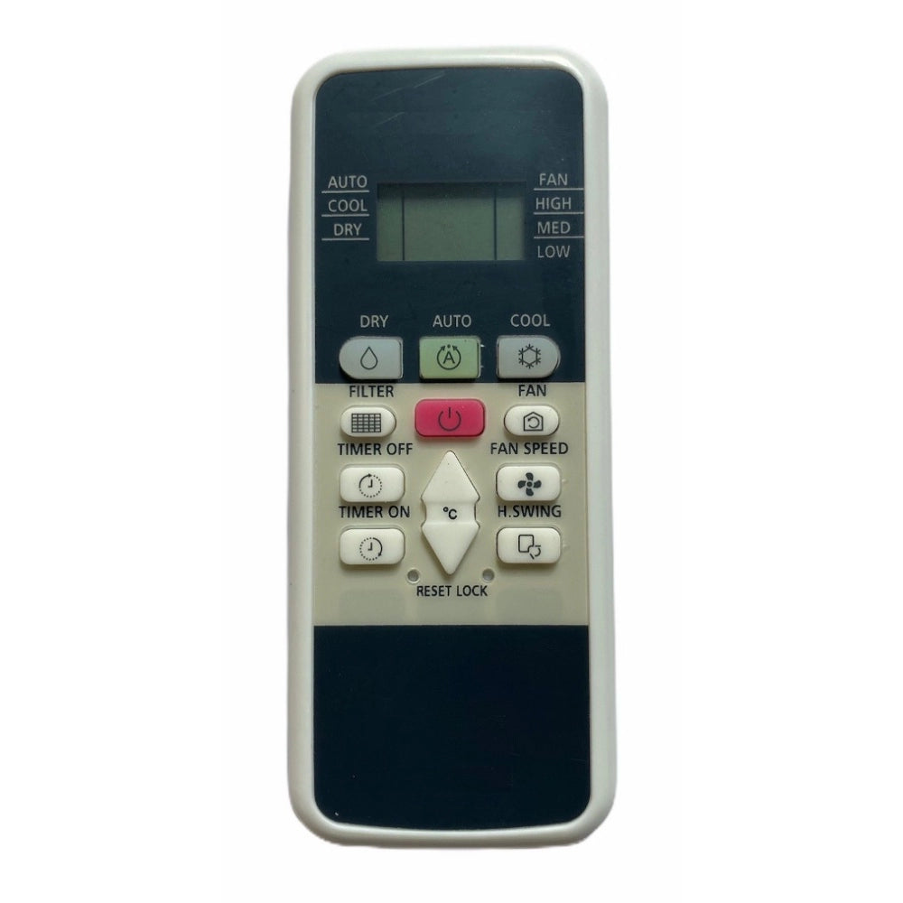 Multi-colored infrared remote, compatible with Hitachi and Hitachi Inverter ACs (SAME MODEL ONLY), offers long-distance control up to 30 feet, ergonomic design for easy grip