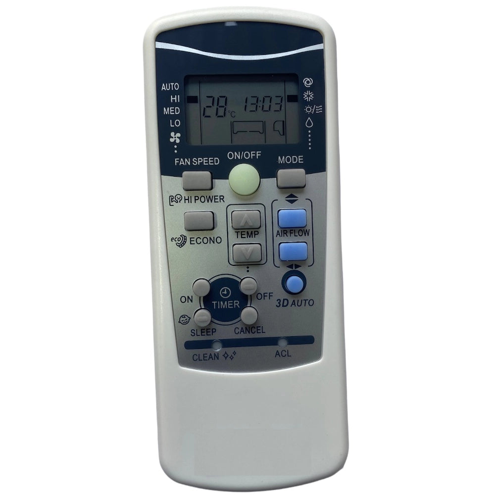 Multi-color infrared remote compatible with Hitachi AC, long range for sofa use, ergonomic design
