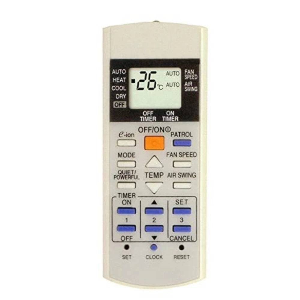 Multi-colored Infrared Remote No. 30 for Haier AC, compatible with same Panasonic model (max range: 30ft), ergonomic design for easy grip and long-distance control from sofa or bed