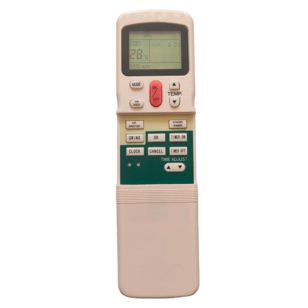Multi-colored infrared remote compatible with Lloyd AC, long-range (30ft) for easy device control from sofa/bed