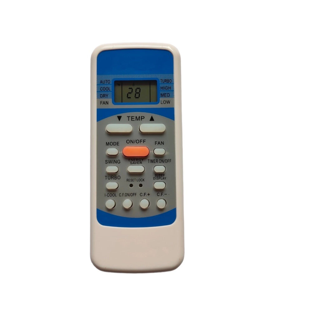 Multi-colored Infrared remote compatible with Carrier AC, offers long range and ergonomic design for comfortable use